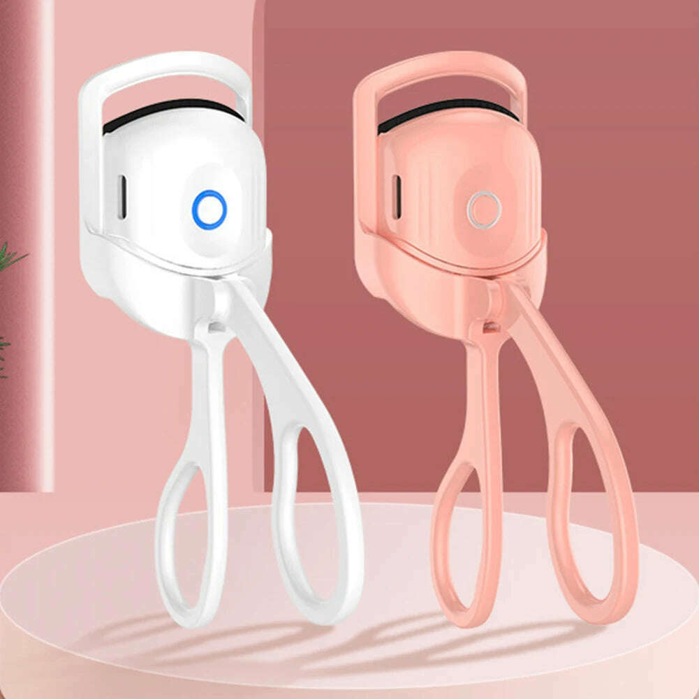 Eyelash Curler Portable Electric Heated Comb Eye Lash Long Lasting Eyelashes Curls Thermal Eyelash Curler Makeup Tools - KIMLUD