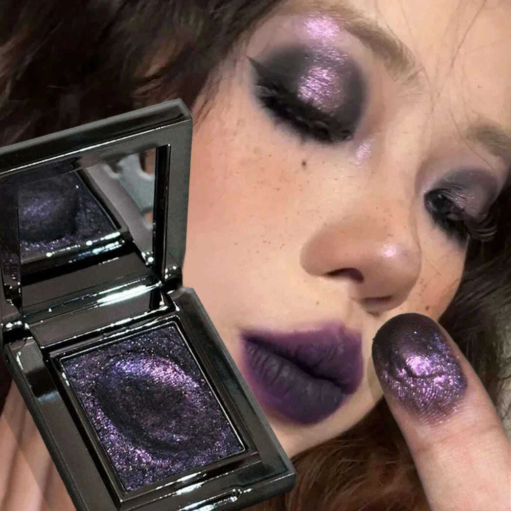 Eyeshadow Palette - Metallic Glitter - Cream - Punk Purple | KIMLUD