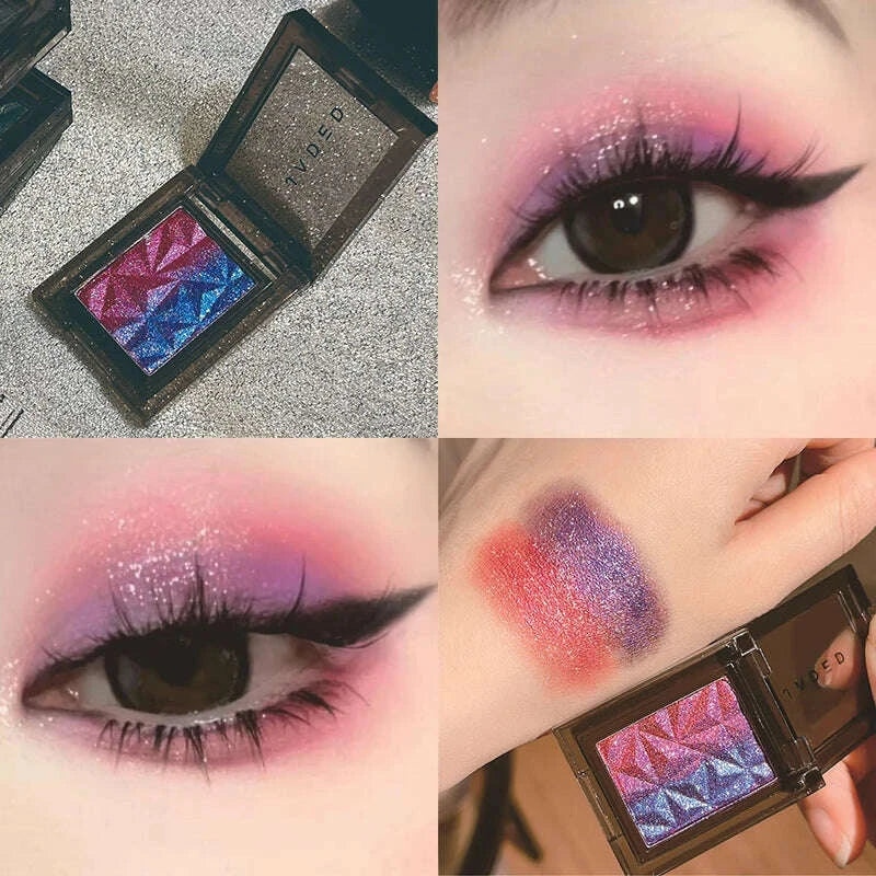 Eyeshadow Palette - Metallic Gradient - Silver Blue | KIMLUD