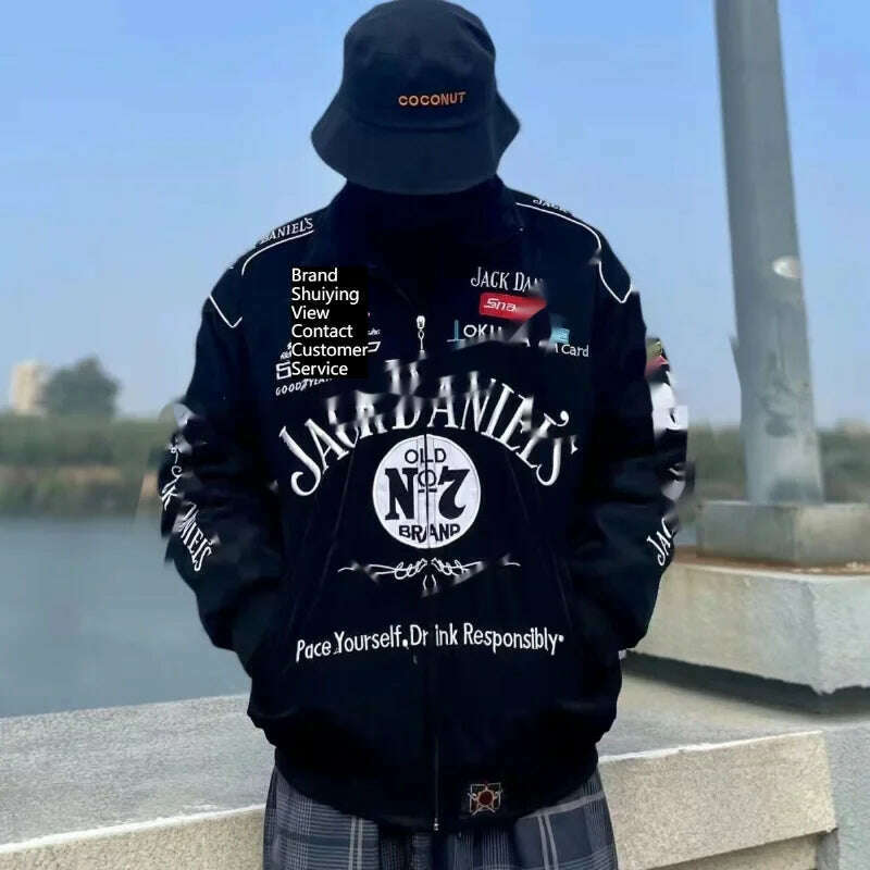 KIMLUD, F1 racing suit embroidered racing suit cycling suit motorcycle suit embroidered casual long sleeved JACKET racing suit couple ou, KIMLUD Womens Clothes
