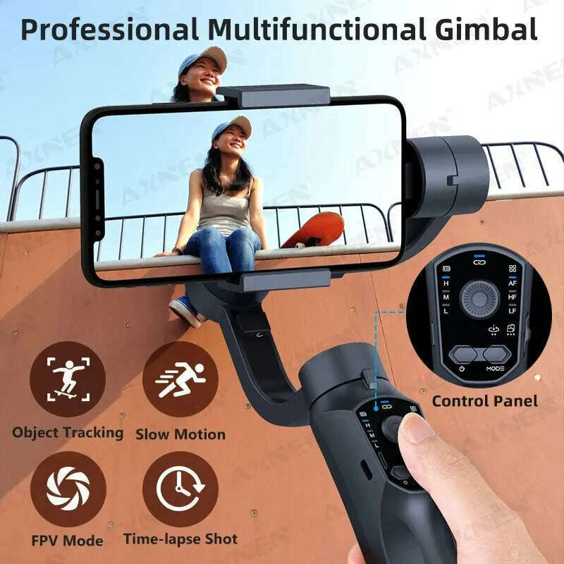 KIMLUD, F10 3 Axis Gimbal Stabilizer for Smartphones, APP Support Face Tracking, Zoom, Panoramic Photos, for Anti Shake Video Recording, KIMLUD Womens Clothes