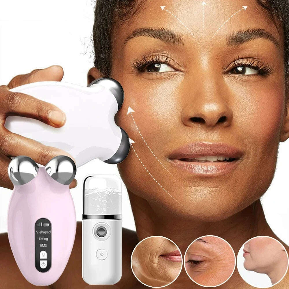 KIMLUD, Facial Massager EMS Microcurrent Massager for Face Vibrator Anti-cellulite Lift Rejuvenating Electric Double Chin Reducer Remove, KIMLUD Womens Clothes