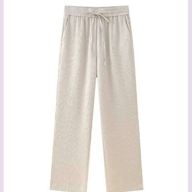 KIMLUD, Fashion 2 Piece Sets Women Outfit Elegant Double Breasted Blazer Jacket Wide Leg Pants Set High Street Office Lady Loose Suit, white pants / XS, KIMLUD APPAREL - Womens Clothes