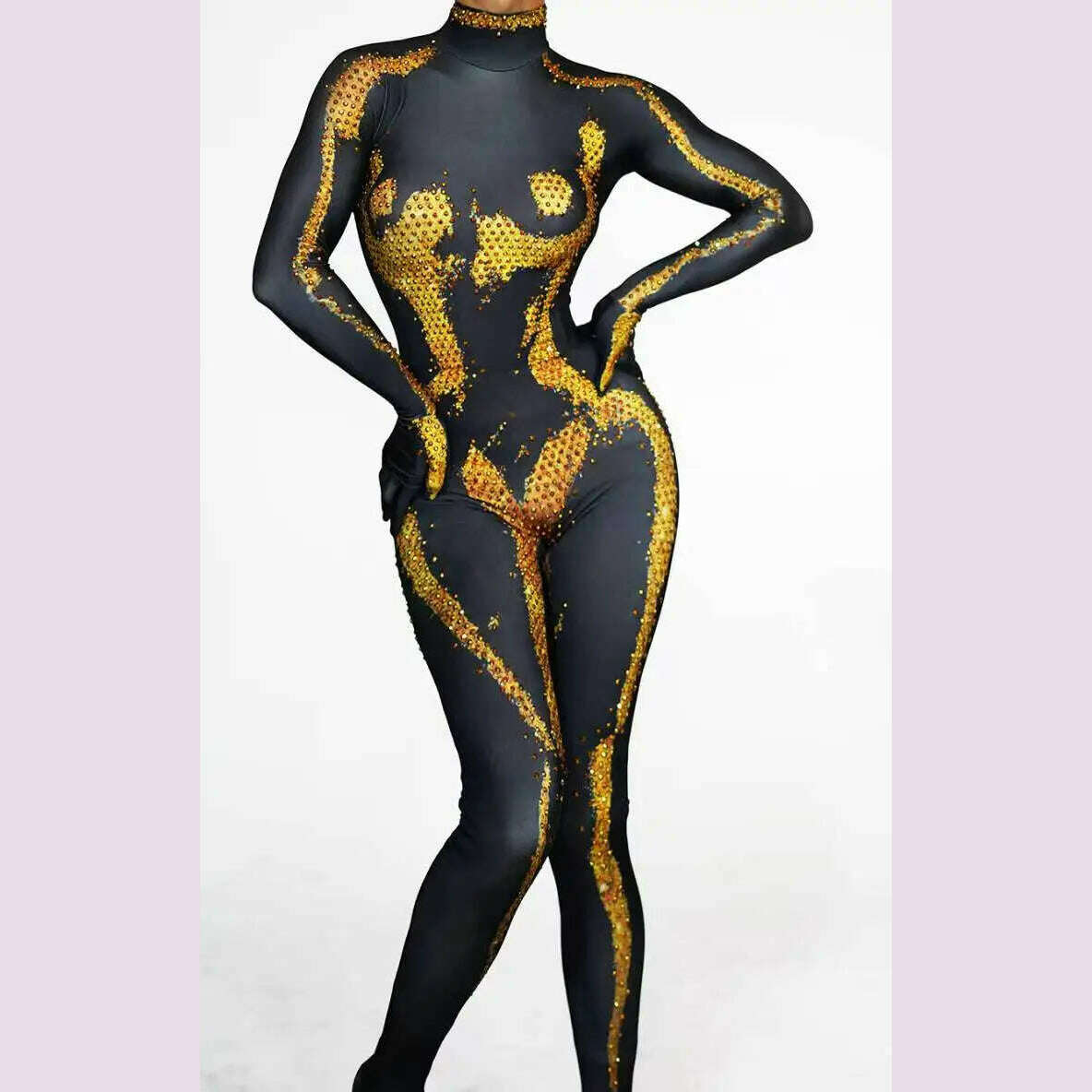 KIMLUD, Fashion 2024 Sequins Bodysuit Dancewear Pole Dance Jumpsuit Sexy Dance Bodysuit Samba Dance Latin Rumba Dance Nightclub Youqi, KIMLUD Womens Clothes