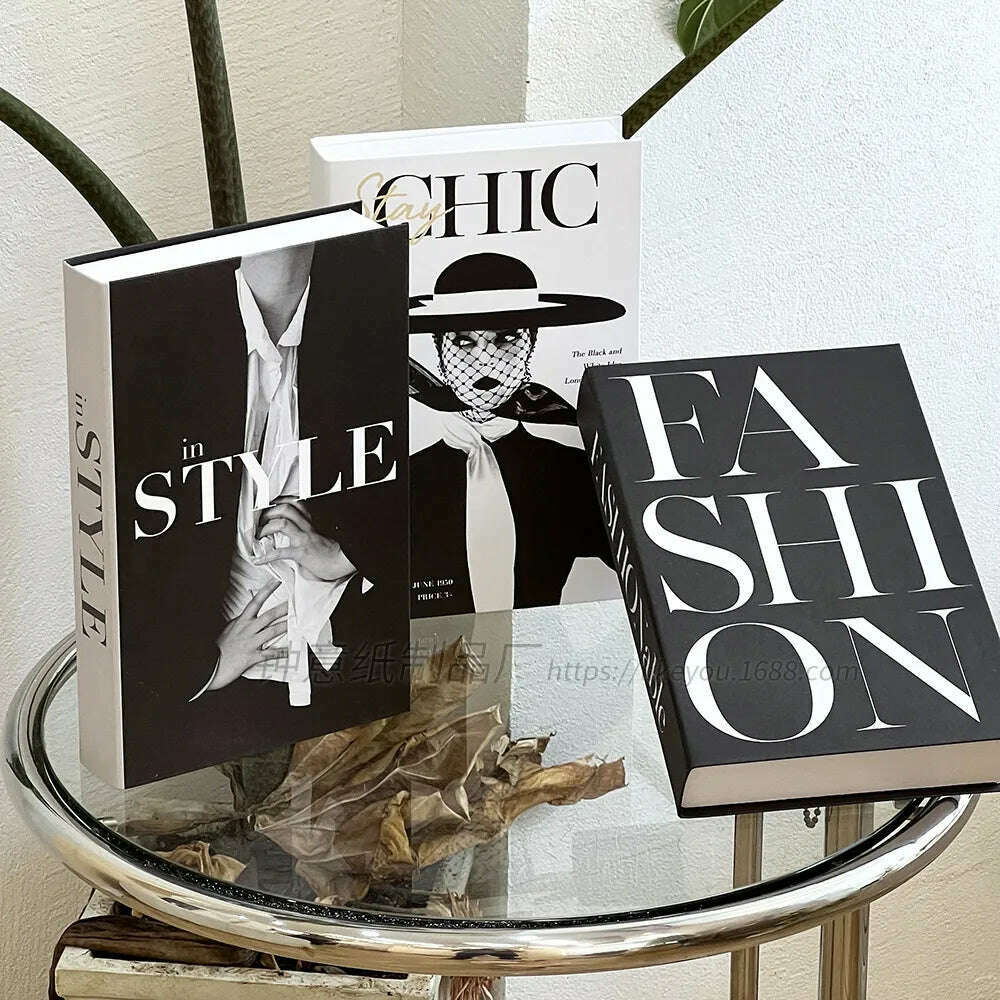 KIMLUD, Fashion Faux Books Ornament Coffee Table Simulation Books Folding Unopenable Books Luxury Decoration for Living Room Addition, KIMLUD Womens Clothes