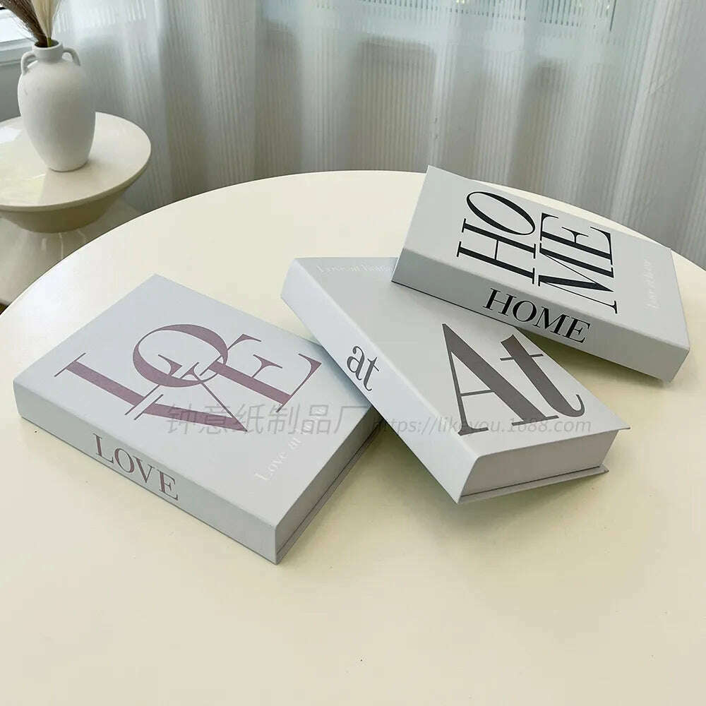KIMLUD, Fashion Faux Books Ornament Coffee Table Simulation Books Folding Unopenable Books Luxury Decoration for Living Room Addition, KIMLUD Womens Clothes
