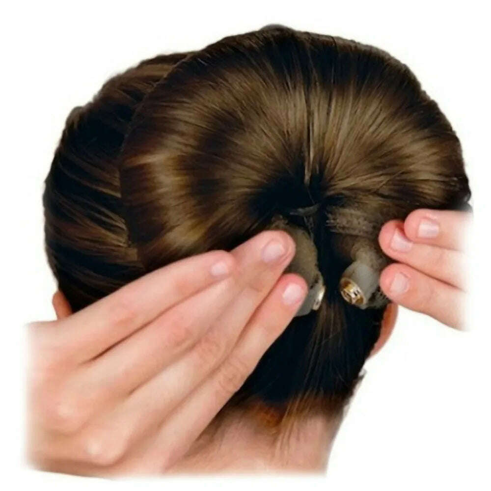 Fashion Hair Bun Maker Donut Magic Foam Sponge Easy Big Ring Hair Styling Tools Elastic Polyester Hair Band Accessories - KIMLUD