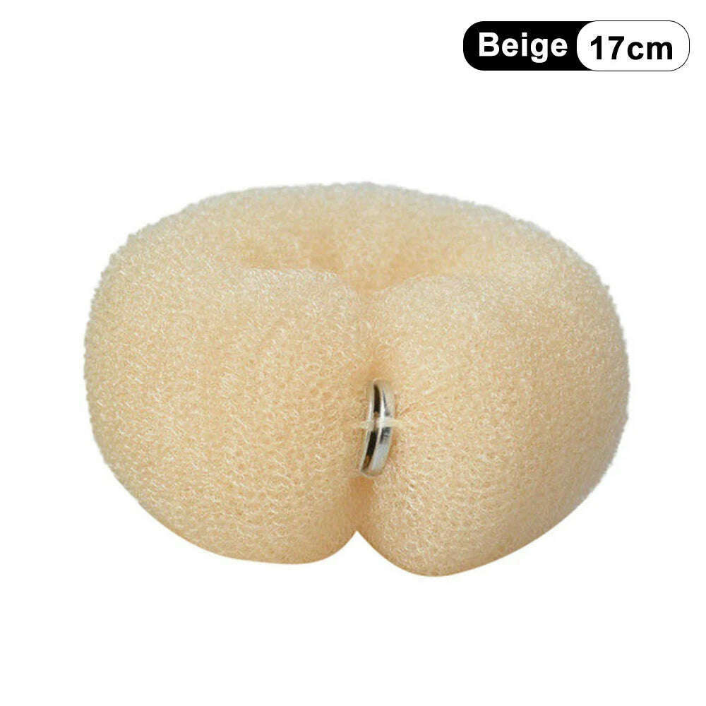 Fashion Hair Bun Maker Donut Magic Foam Sponge Easy Big Ring Hair Styling Tools Elastic Polyester Hair Band Accessories - KIMLUD