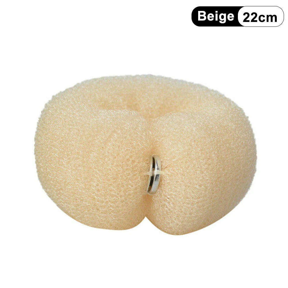 Fashion Hair Bun Maker Donut Magic Foam Sponge Easy Big Ring Hair Styling Tools Elastic Polyester Hair Band Accessories - KIMLUD