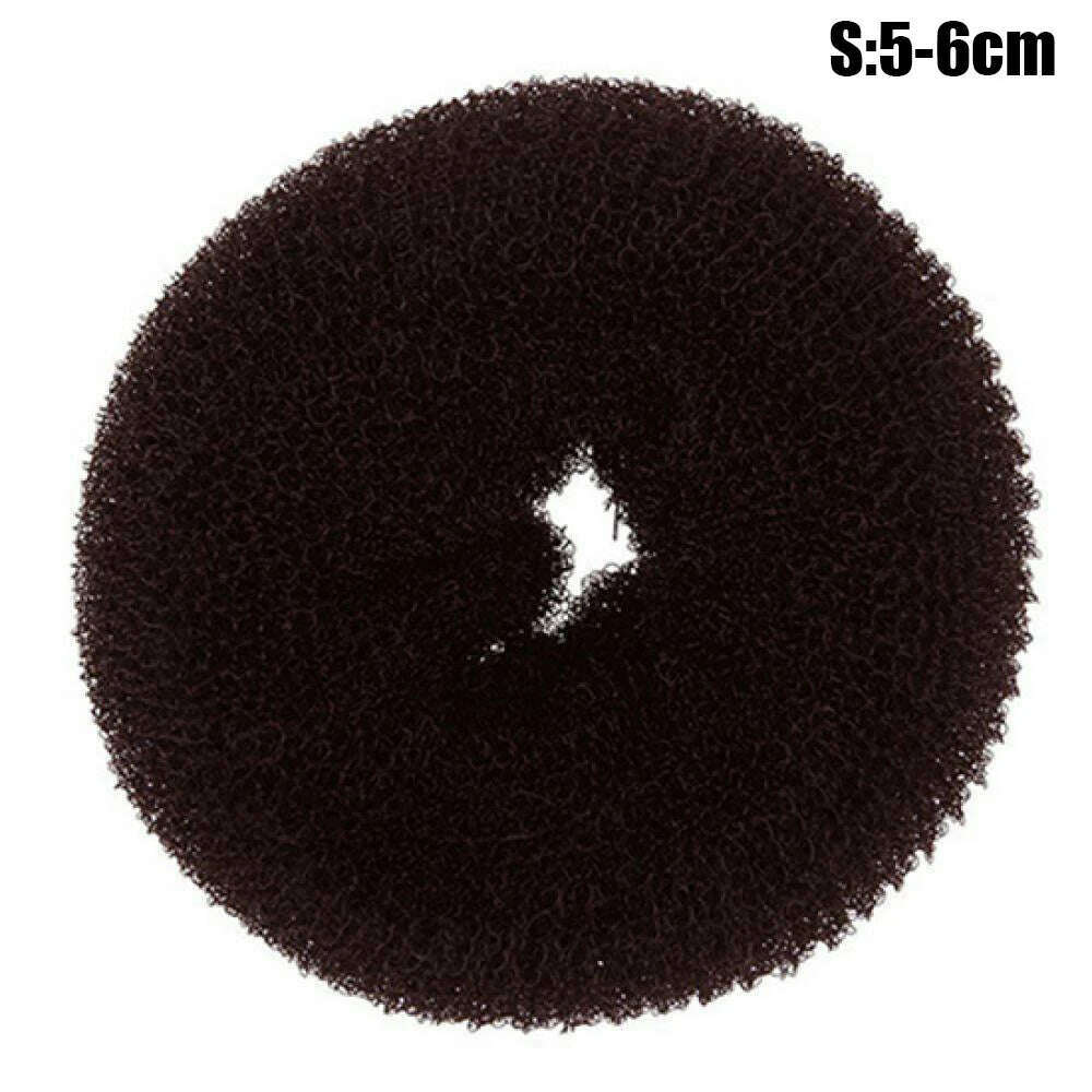 Fashion Hair Bun Maker Donut Magic Foam Sponge Easy Big Ring Hair Styling Tools Elastic Polyester Hair Band Accessories - KIMLUD