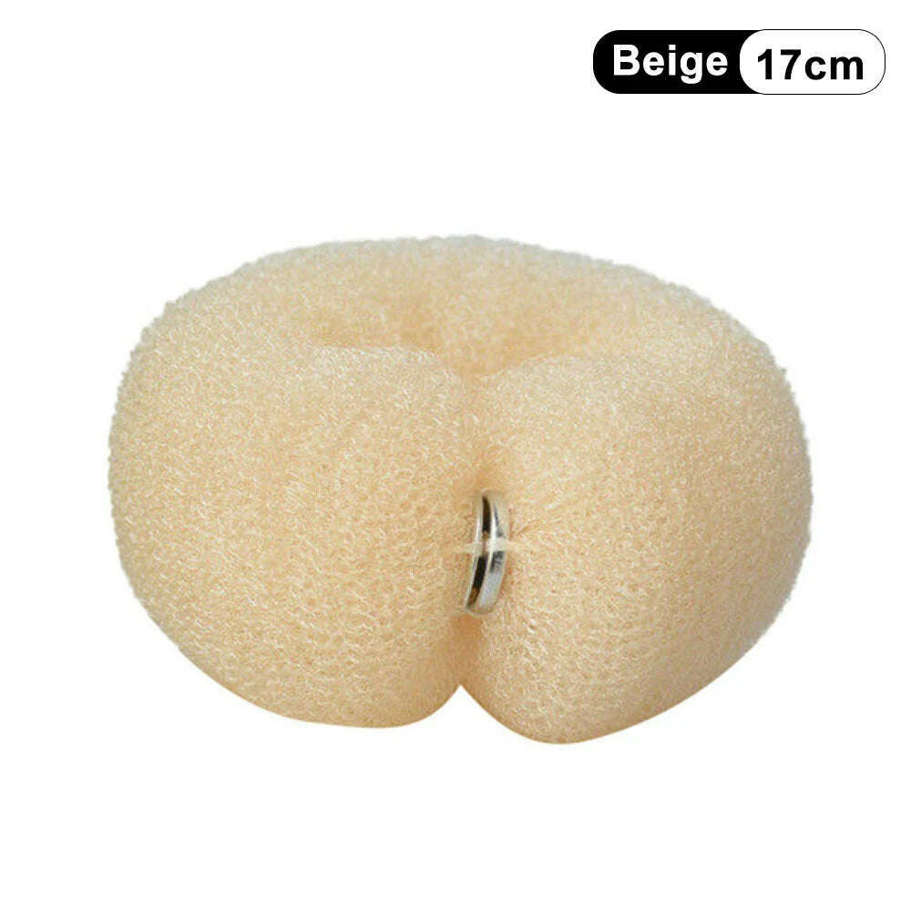 Fashion Hair Bun Maker Donut Magic Foam Sponge Easy Big Ring Hair Styling Tools Elastic Polyester Hair Band Accessories - KIMLUD