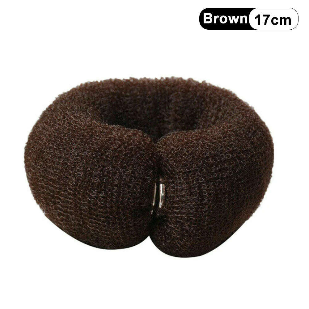 Fashion Hair Bun Maker Donut Magic Foam Sponge Easy Big Ring Hair Styling Tools Elastic Polyester Hair Band Accessories - KIMLUD