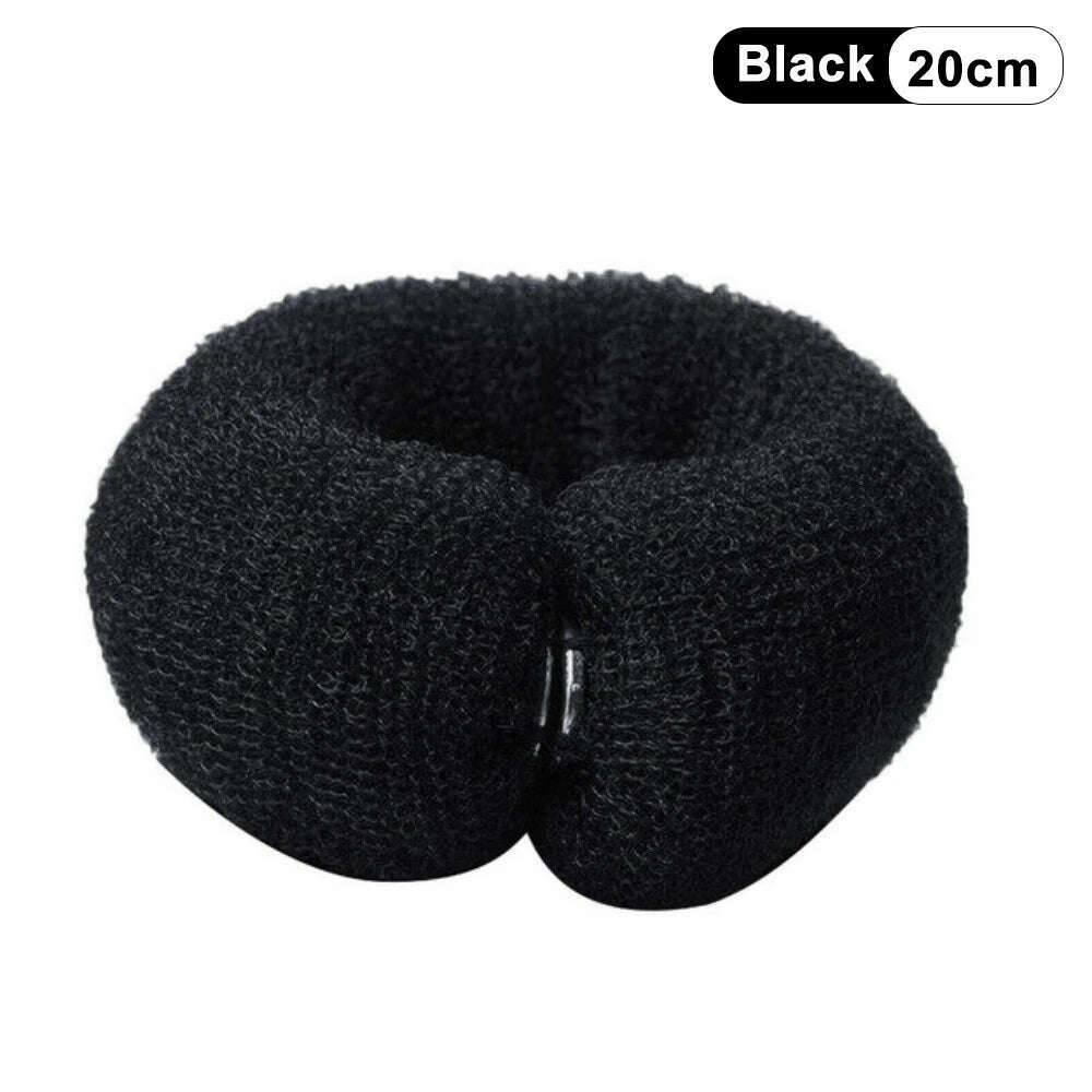 Fashion Hair Bun Maker Donut Magic Foam Sponge Easy Big Ring Hair Styling Tools Elastic Polyester Hair Band Accessories - KIMLUD