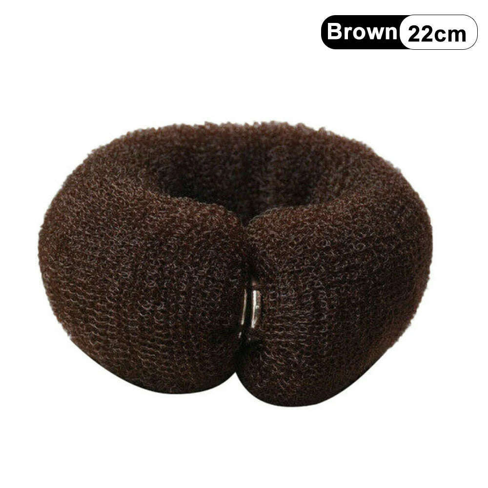 Fashion Hair Bun Maker Donut Magic Foam Sponge Easy Big Ring Hair Styling Tools Elastic Polyester Hair Band Accessories - KIMLUD