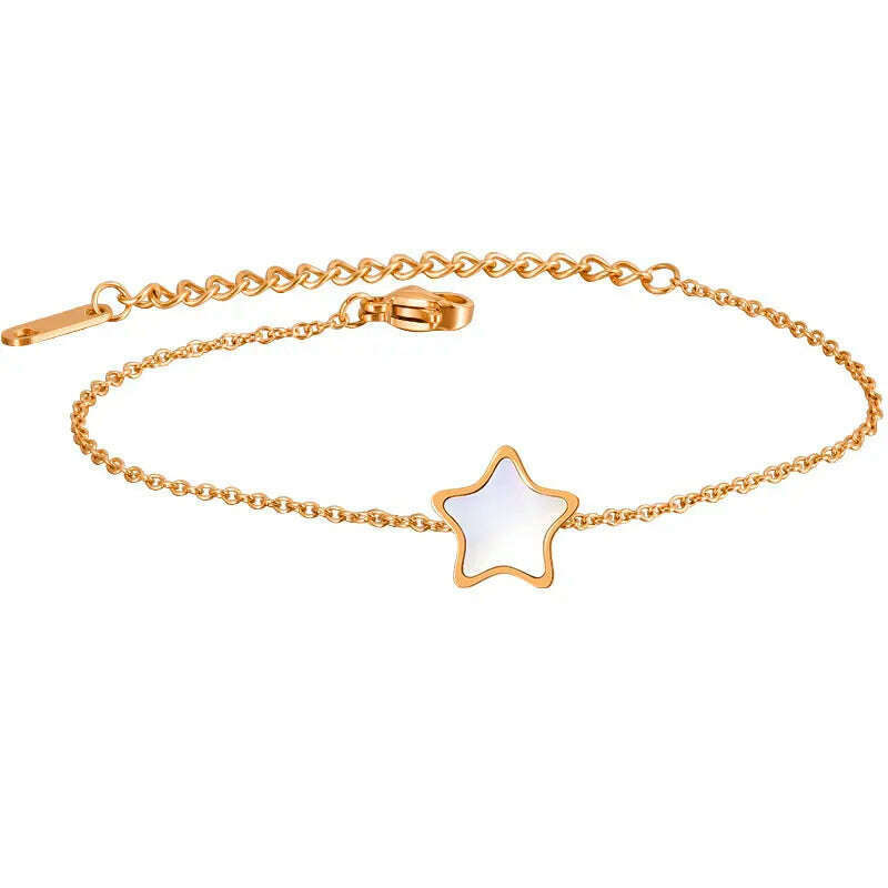 KIMLUD, Fashion Heart Charm Stainless Steel Bracelet For Women Vintage Gold Plating Punk Thick Chain Bracelets on Hand 2021 New Jewelry, 99 1, KIMLUD APPAREL - Womens Clothes