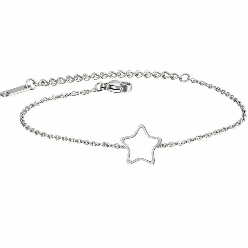 KIMLUD, Fashion Heart Charm Stainless Steel Bracelet For Women Vintage Gold Plating Punk Thick Chain Bracelets on Hand 2021 New Jewelry, 99, KIMLUD APPAREL - Womens Clothes