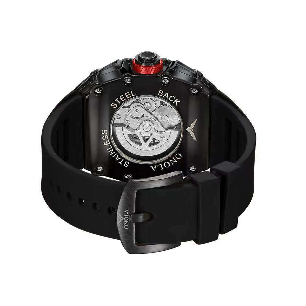 KIMLUD, Fashion Men's Watch ONOLA Unique Design Multi-functional Automatic Mechanical Watches Men's Tape Waterproof Wristwatch, KIMLUD Womens Clothes
