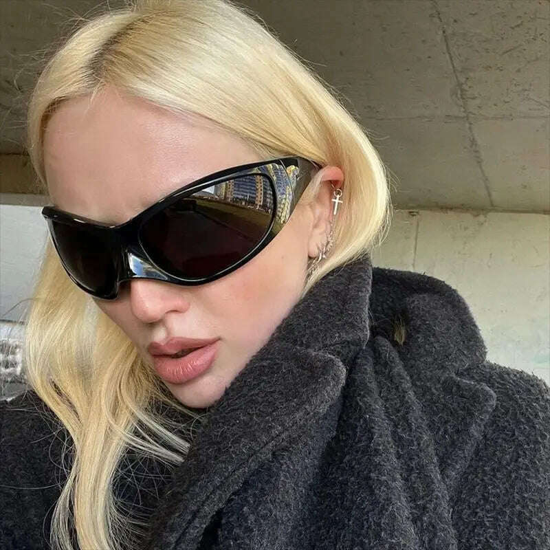 KIMLUD, Fashion Oversized Sunglasses Y2k Women Men Brand Designer Retro Sun Glasses Female Popular Vintage Eyewear UV400 Oculos De Sol, KIMLUD Womens Clothes