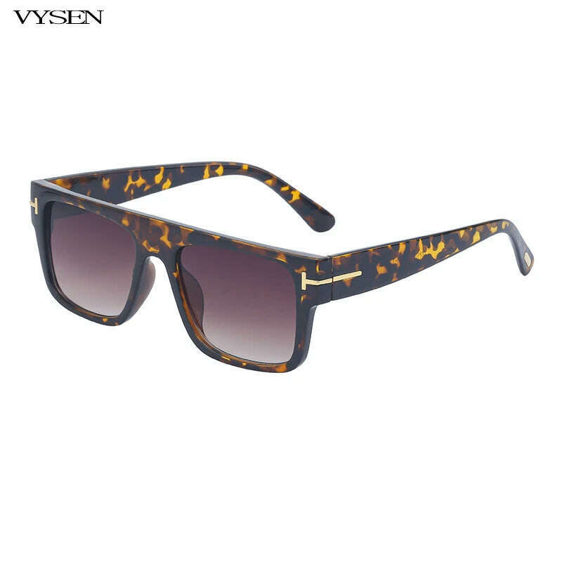 KIMLUD, Fashion Square Sunglasses for Men Big Frame New In 2024 Luxury Brand Designer Rectangle Sun Glasses Retro Women  Eyeglasses, C3LeopardBrown, KIMLUD APPAREL - Womens Clothes