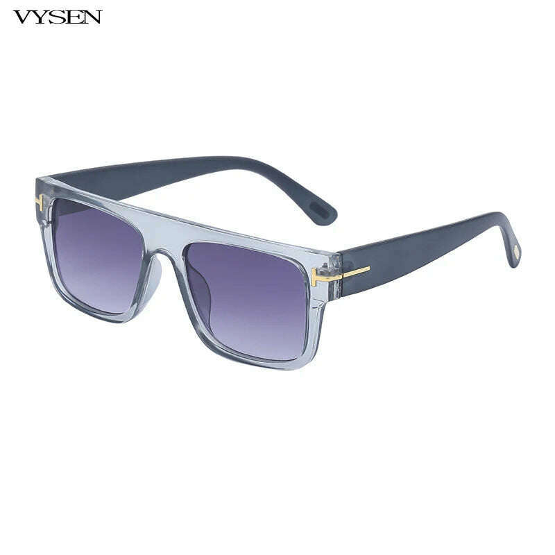 KIMLUD, Fashion Square Sunglasses for Men Big Frame New In 2024 Luxury Brand Designer Rectangle Sun Glasses Retro Women  Eyeglasses, C5GrayDoubleGray, KIMLUD APPAREL - Womens Clothes