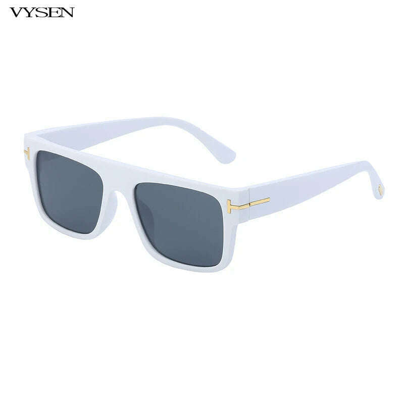 KIMLUD, Fashion Square Sunglasses for Men Big Frame New In 2024 Luxury Brand Designer Rectangle Sun Glasses Retro Women  Eyeglasses, C4WhiteGray, KIMLUD APPAREL - Womens Clothes