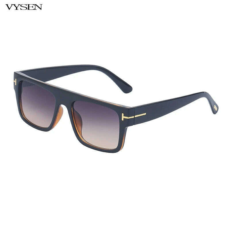 KIMLUD, Fashion Square Sunglasses for Men Big Frame New In 2024 Luxury Brand Designer Rectangle Sun Glasses Retro Women  Eyeglasses, C7BlackBrown, KIMLUD APPAREL - Womens Clothes