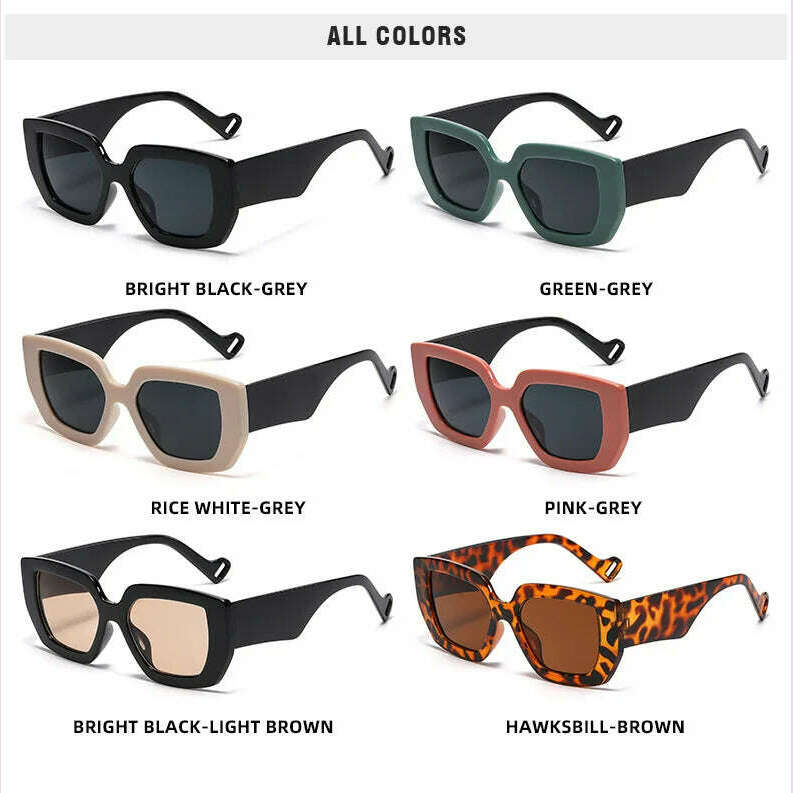 Fashion Square Sunglasses Men Luxury Brand Designer Glasses Woman Eyeglasses Luxury Retro High Quality UV400 Gafas De Sol - KIMLUD