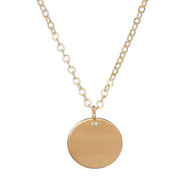 Fashion Tiny Heart Choker Necklace for Women Short Chain Shape Pendant Collares Necklace Ethnic Bohemian Jewelry Kolye Gift - KIMLUD