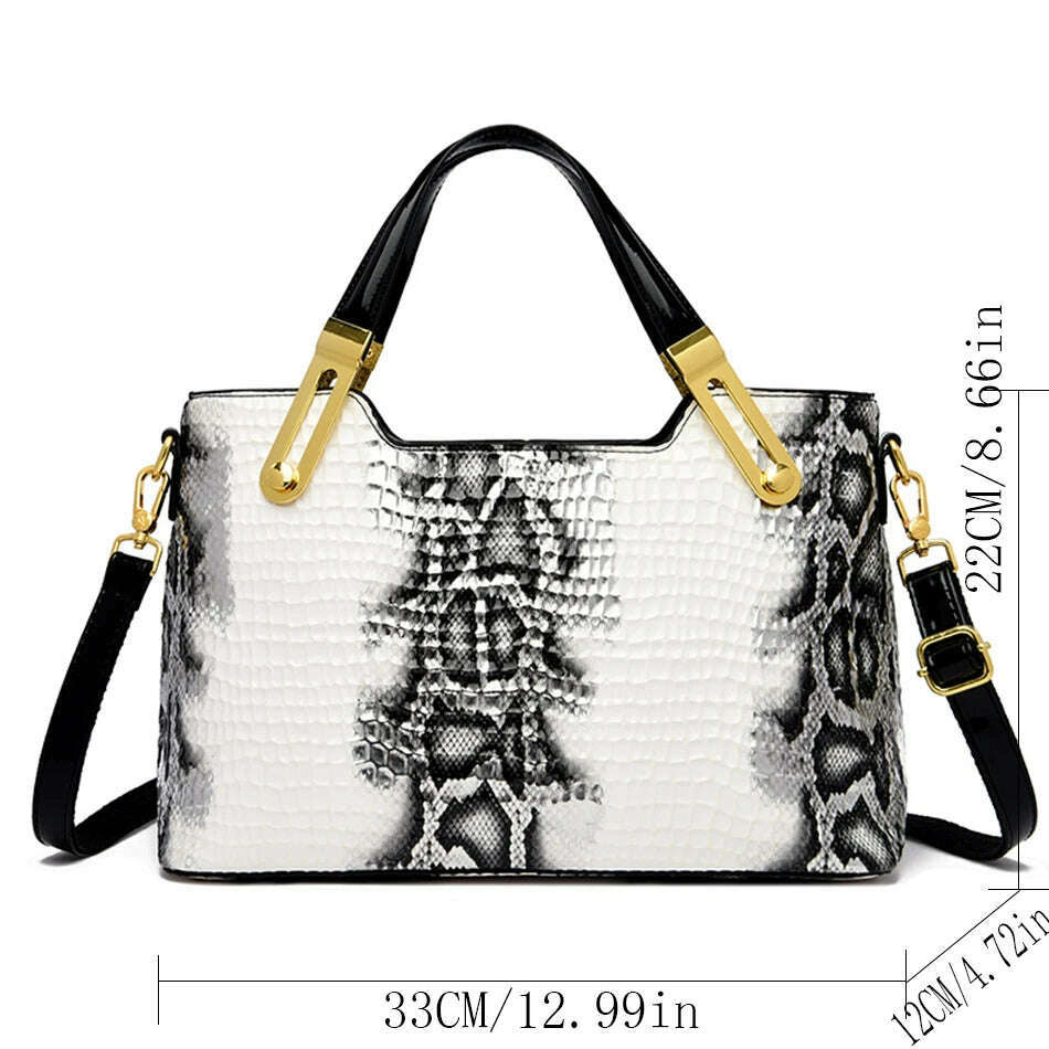 Fashion Trend Noble Women Handbag Python Pattern Luxury Ladies Party Handbag and Purse Elegant Wedding Party Casual Tote 2023 - KIMLUD
