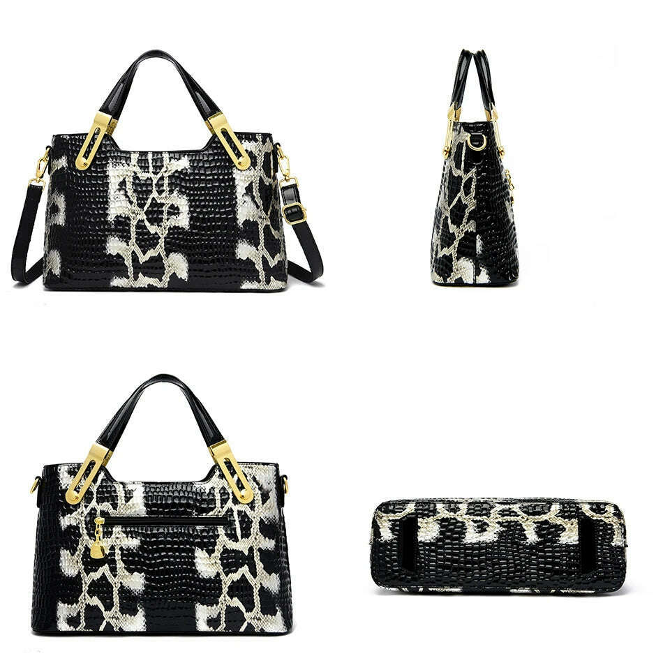 Fashion Trend Noble Women Handbag Python Pattern Luxury Ladies Party Handbag and Purse Elegant Wedding Party Casual Tote 2023 - KIMLUD