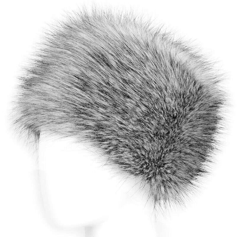 KIMLUD, Fashion Women Lady Faux Fox Fur Cossack Style Russian Winter Hats Warm Cap, Gray, KIMLUD Womens Clothes