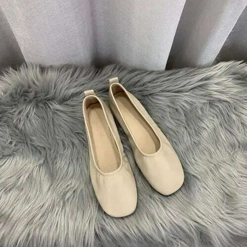 Fashionable Flat Bottom French Small Red Ballet Shoes 2023 New Spring and Autumn Casual Women's Shoes with Shallow Mouth - KIMLUD