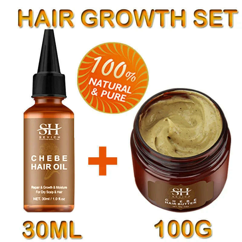 KIMLUD, Fast Hair Growth Set Chebe Oil Hair Mask Anti Break Loss Hair Growth Oil Prevent Baldness Treatment Scalp Hair Care Products, Har Growth Set, KIMLUD Womens Clothes