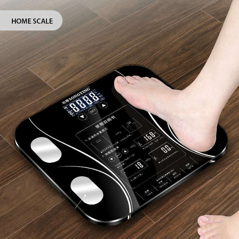 KIMLUD, Fat bmi Scale Digital Human Weight Mi Scales Bluetooth-compatible Floor lcd display Body Index Electronic Smart Weighing Scales, KIMLUD Womens Clothes
