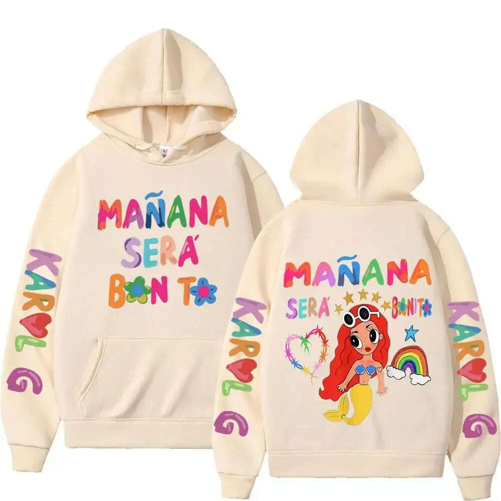 KIMLUD, Female Singer Karol G Hoodies Manana Sera Bonito Printing Hoodie Bichota Multi-colors Sweatshirts Y2k Fleece Hoody for Men Women, KIMLUD Womens Clothes
