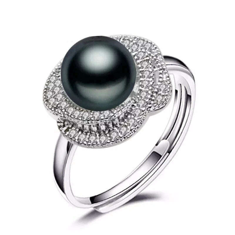 FENASY New Natural Freshwater Pearl Rings For Women Pearl Jewelry Exquisite 925 Sterling Silver Party Ring Fine Jewelry - KIMLUD