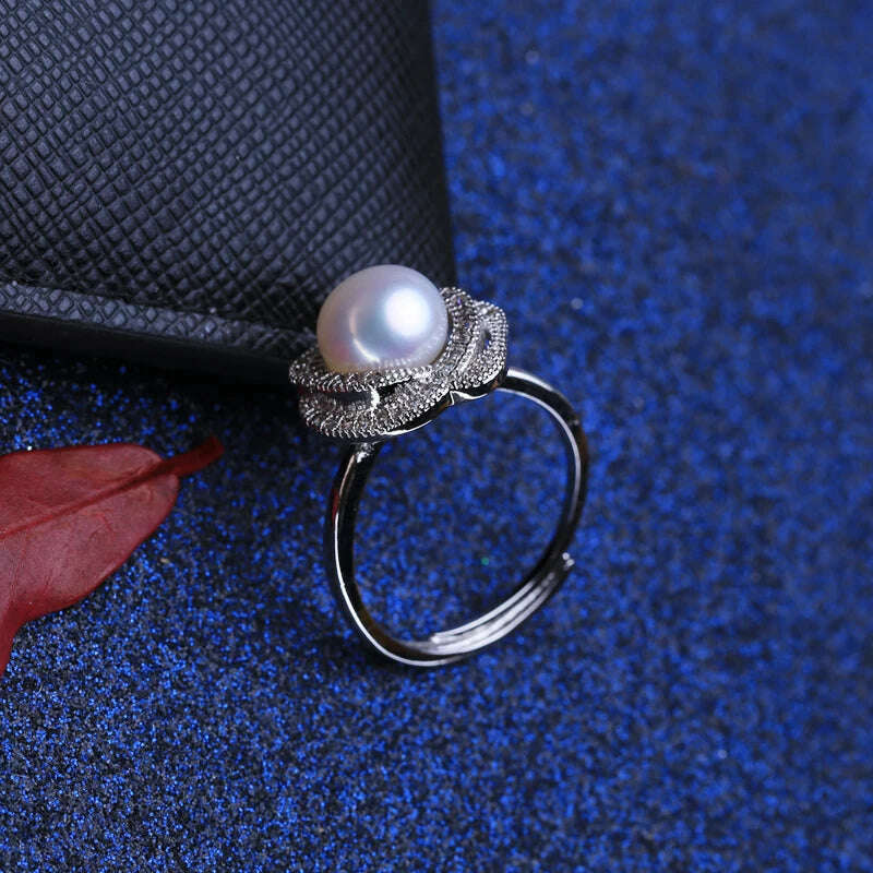 FENASY New Natural Freshwater Pearl Rings For Women Pearl Jewelry Exquisite 925 Sterling Silver Party Ring Fine Jewelry - KIMLUD