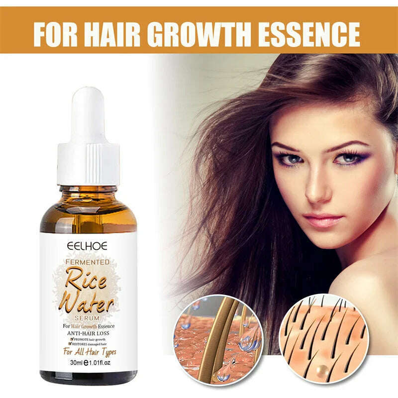 KIMLUD, Fermented Rice Water Serum Hair Growth For Thinning Hair And Hair Loss Hair Essence Oil, KIMLUD Women's Clothes