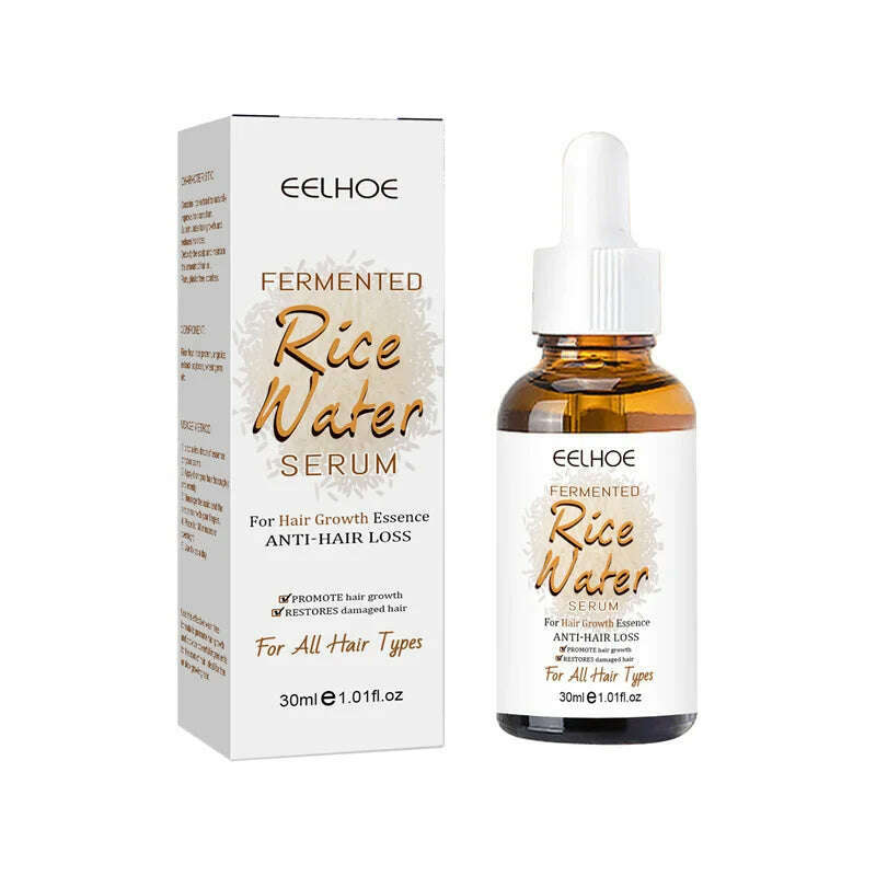 KIMLUD, Fermented Rice Water Serum Hair Growth For Thinning Hair And Hair Loss Hair Essence Oil, 30ML, KIMLUD Women's Clothes