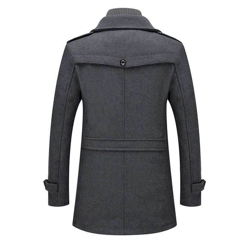 FGKKS 2022 Men's Winter Wool Coat a Winter New Cashmere Plus Cotton Thickening Warm Coat High Quality Design Wool Coat Men - KIMLUD