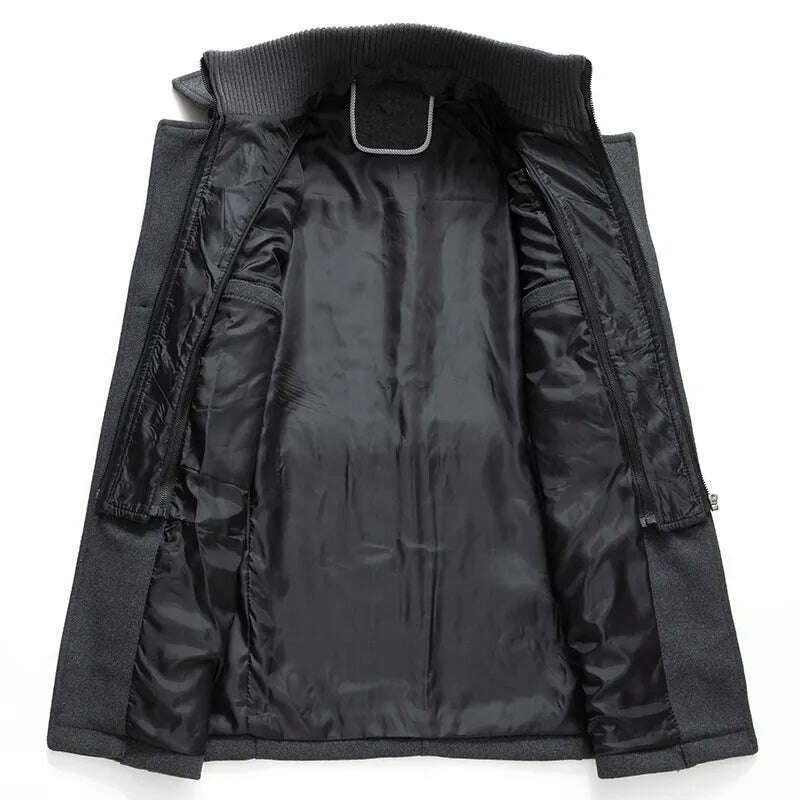FGKKS 2022 Men's Winter Wool Coat a Winter New Cashmere Plus Cotton Thickening Warm Coat High Quality Design Wool Coat Men - KIMLUD