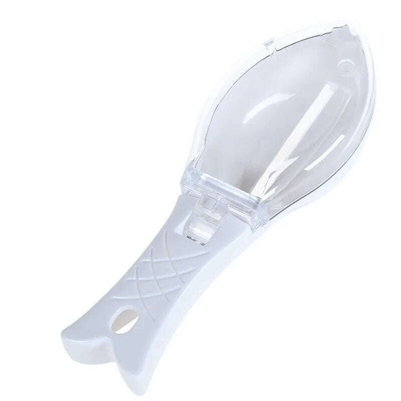 Fish Skin Brush Kitchen Tools Fish Scale with Lid Scraping Fishing Scale Brush Fish Skin Graters Cleaning Peeler Seafood Tool - KIMLUD