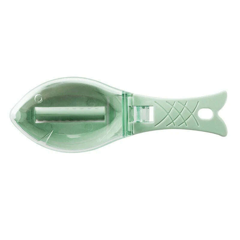 Fish Skin Brush Kitchen Tools Fish Scale with Lid Scraping Fishing Scale Brush Fish Skin Graters Cleaning Peeler Seafood Tool - KIMLUD