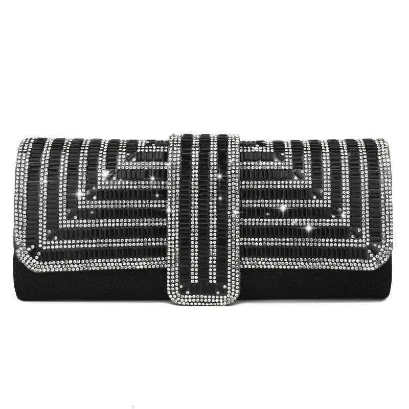 KIMLUD, Flash Purses And Handbag Woman 2022 Rhinestone Luxury Small Handbags Femme Chain Banquet Package Messenger Quality Clutch Bag, KIMLUD Womens Clothes