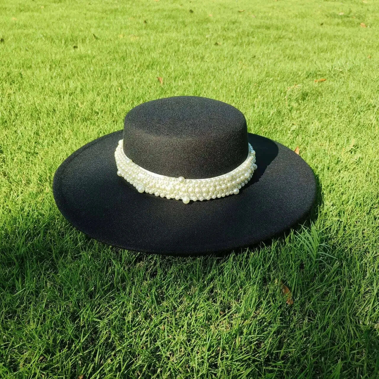 Flat top French fedora classic men's and women's jazz hat Panama hat church hat chapeau femme hats for woman