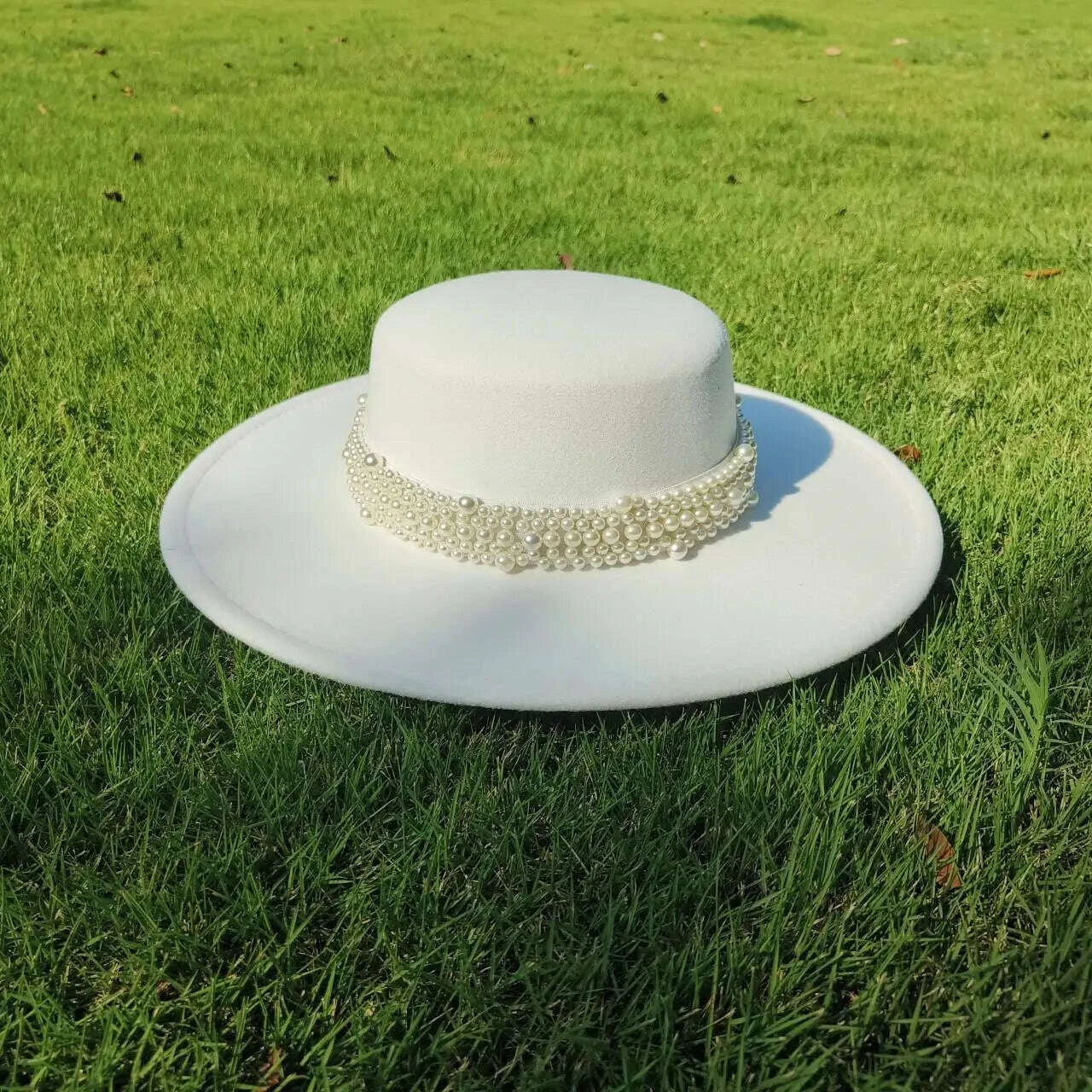Flat top French fedora classic men's and women's jazz hat Panama hat church hat chapeau femme hats for woman