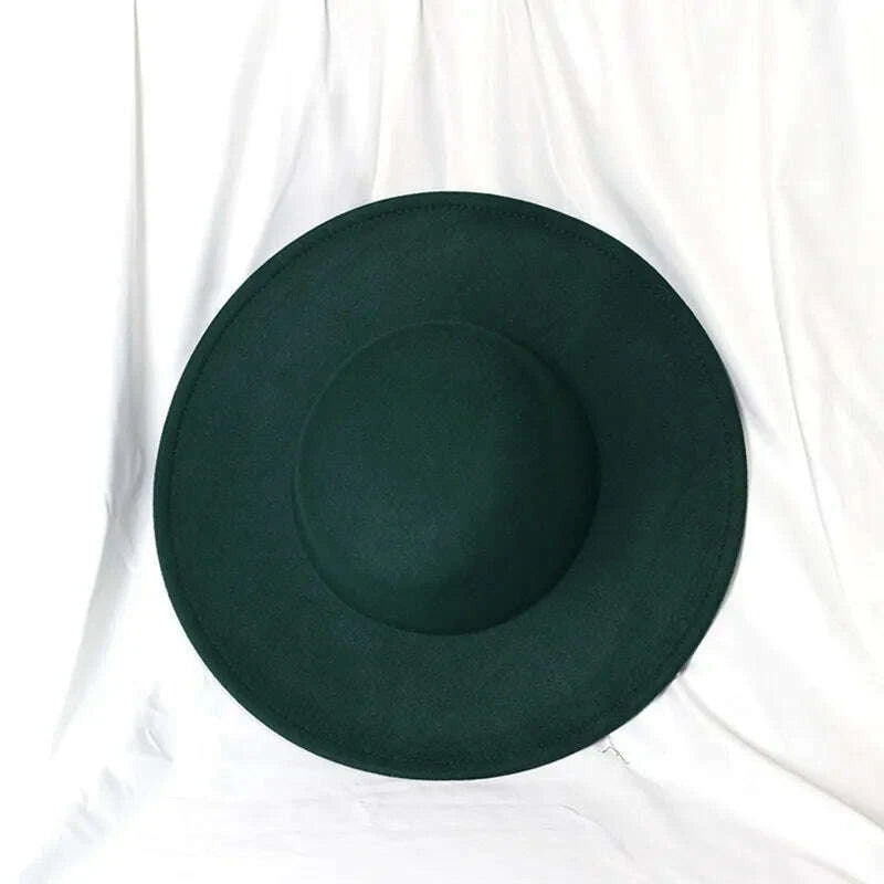 Flat top French fedora classic men's and women's jazz hat Panama hat church hat chapeau femme hats for woman