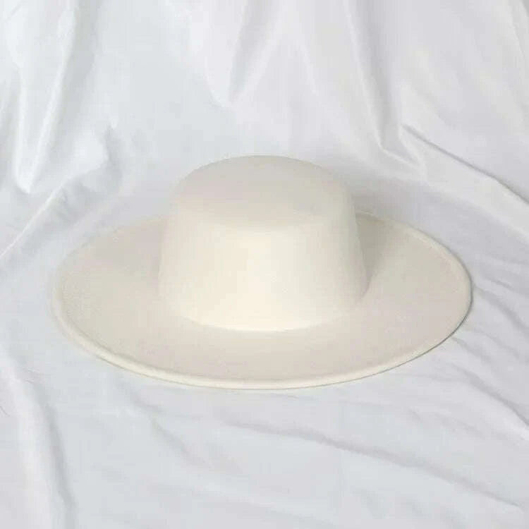 Flat top French fedora classic men's and women's jazz hat Panama hat church hat chapeau femme hats for woman