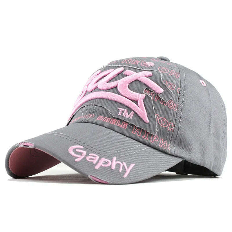 KIMLUD, [FLB] Wholesale Snapback Hats Baseball Cap Hats Hip Hop Fitted Cheap Hats For Men Women Gorras Curved Brim Hats Damage Cap F248, F248 Gray, KIMLUD APPAREL - Womens Clothes