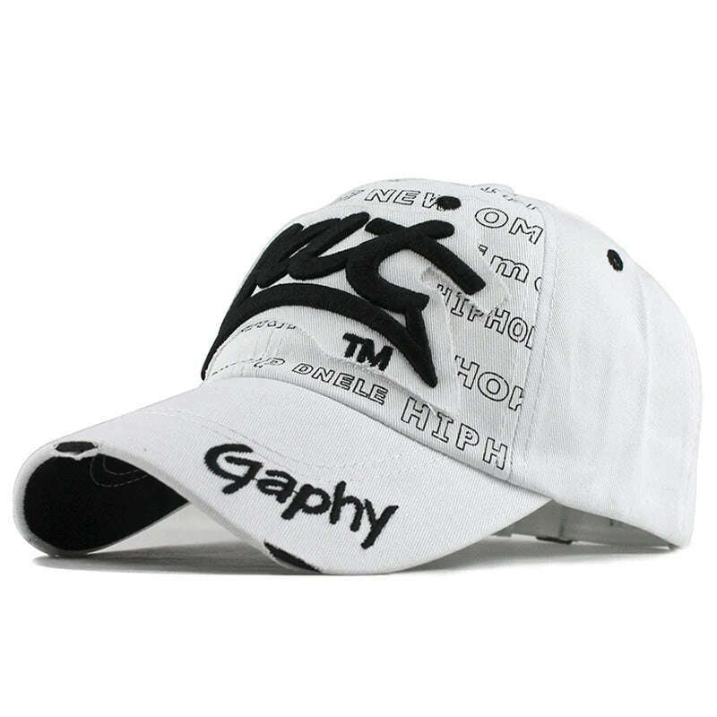 KIMLUD, [FLB] Wholesale Snapback Hats Baseball Cap Hats Hip Hop Fitted Cheap Hats For Men Women Gorras Curved Brim Hats Damage Cap F248, F248 White Black, KIMLUD APPAREL - Womens Clothes
